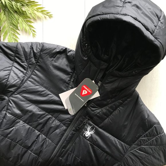 SPYDER Glissade Hoodie Puffer Jacket Coat Mens NWT - Picture 5 of 8
